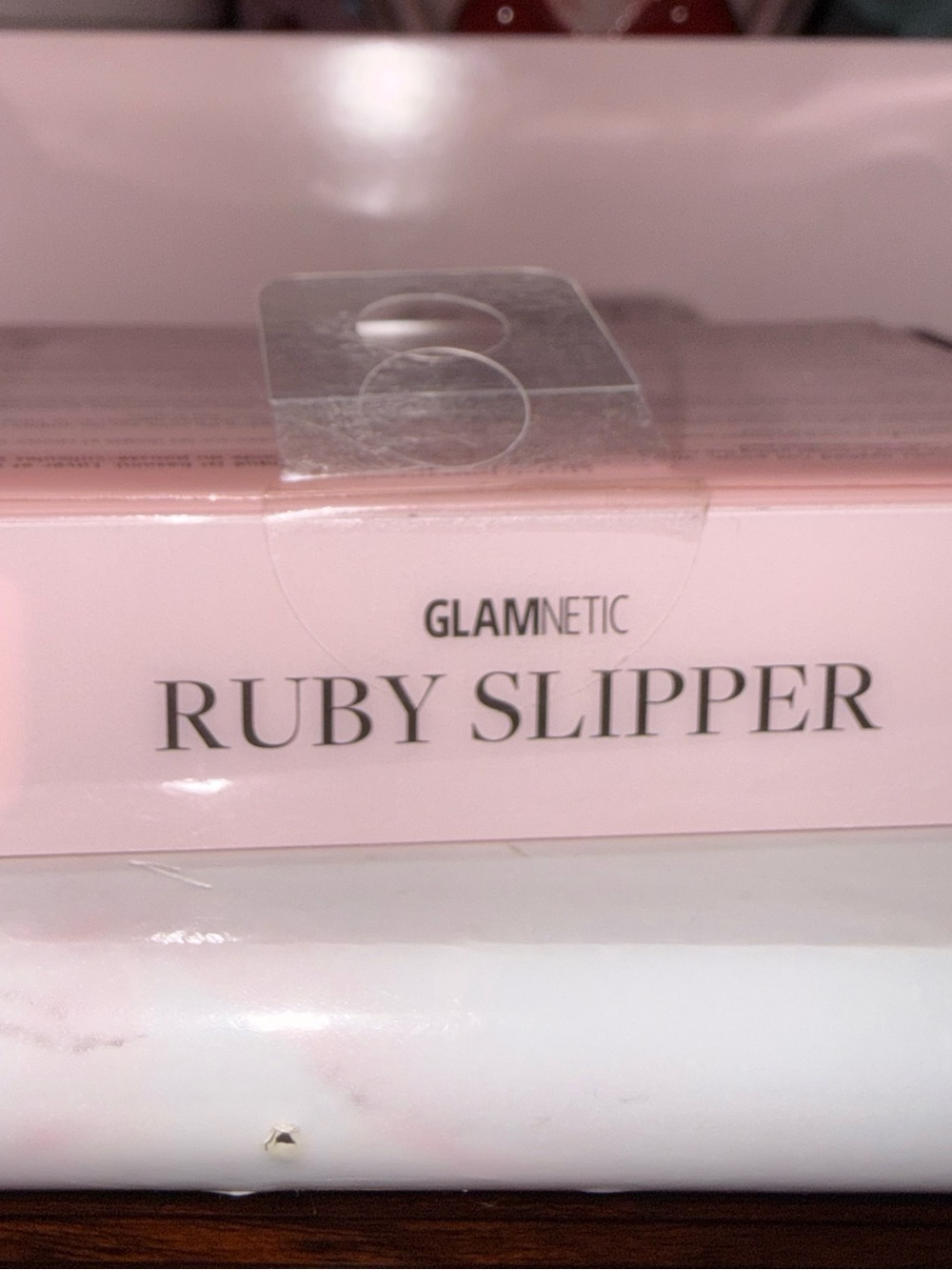 Glamnetic Ruby Slipper Short Almond Press-On Nails - Sparkling Red - Picture 6 of 6